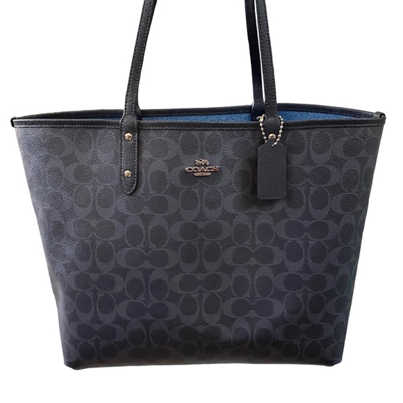 COACH Black Tote Bag Monogram